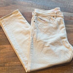 Men's Slim Straight Jeans in Cream